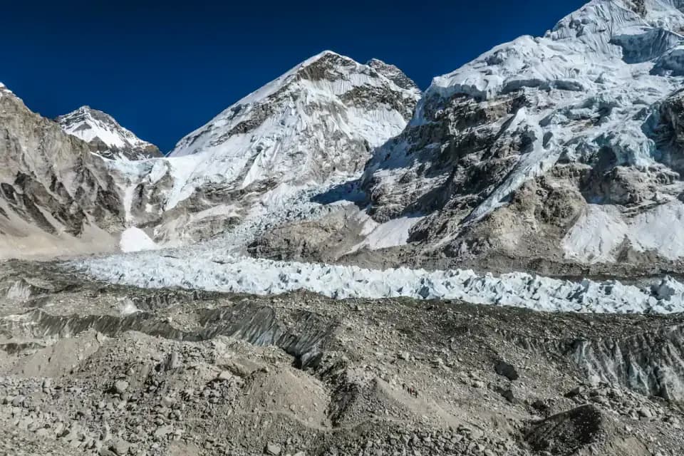 Rugged Himalayan trekking terrain in Nepal