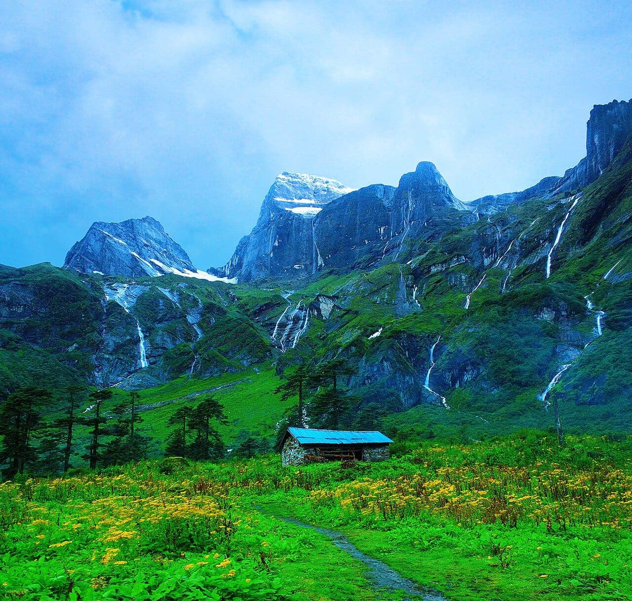 Barun Valley landscape in Makalu Barun National Park Nepal for nearby destination from Ilam